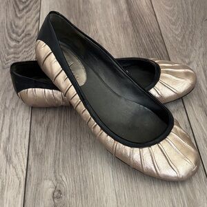 Cole Haan Women's Black and Gold Flats